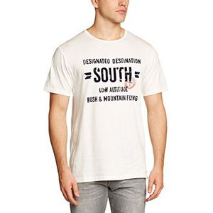 ESPRIT Heren T-shirt ronde hals, wit (off white), XXL