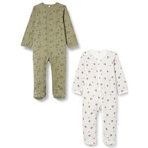 Pippi Uniseks babypyjama's (set van 2), Kaki, 104