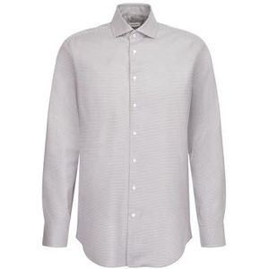 Seidensticker Zakelijk overhemd voor heren, regular fit, strijkvrij, Kent-kraag, lange mouwen, 100% katoen, blauw, 38