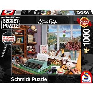 Schmidt Spiele 59920 Aan het bureau, geheime puzzel van 1000 stukjes