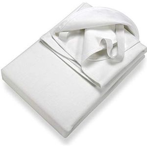 SETEX Waterdichte molton matrasbeschermer, 3-laags, 90 x 220 cm, matrasbeschermer van 100% katoen, generatie wit