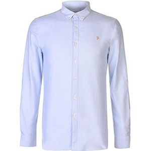 Farah Heren Brewer Slim Fit Katoen Oxford Shirt, Hemelsblauw, XXS