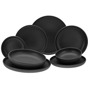 CreaTable, 10524, serie Uno Black, serviesset, bordenset, 8-delig