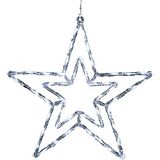 Konstsmide 4471-203EE Kerstverlichting, buitenverlichting, ledverlichting, acryl, decoratie ""Star"", 8 functies, met geheugenbesturingseenheid, 48 ijswitte leds, transparante kabel