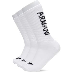 Emporio Armani Macro Logo 3-Pack Korte Sokken, Zwart fluweel, One Size