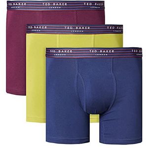 Ted Baker Heren Trunks, Potentieel Paars/Split Erwt/Middeleeuws Blauw, XL