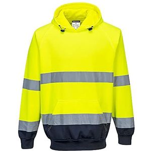 Portwest B316 Tweekleurig Sweatshirt met Capuchon, Normaal, Grootte L, Geel/Marine