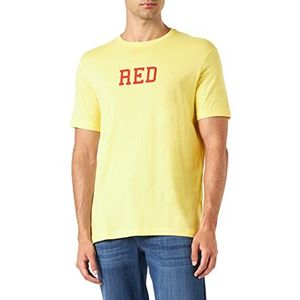 United Colors of Benetton T-Shirt 3096U105L, geel 35R, XL heren, geel 35r, XL