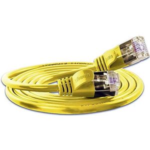 Slim Wirewin PKW-Light-STP-K6 1.0 GE RJ45 netwerkkabel, patchkabel CAT 6 U/FTP 1.00 m geel 1 st, 1,0 m