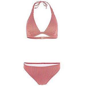 O'NEILL Marga Cruz Bikini, 33026 Red Simple Stripe, Regular voor dames, 33026 Red Simple Stripe