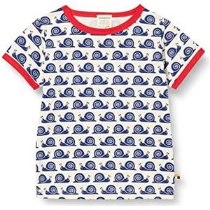 loud + proud Uniseks kinderprint slak, GOTS-gecertificeerd T-shirt, ultra marine, 98-104