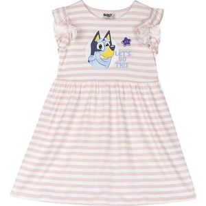 CERDÁ LIFE'S LITTLE MOMENTS Jurk voor meisjes, elegant en comfortabel design met levendige kleuren en betoverende patronen van Bluey, Roze en wit., 5 Jaren