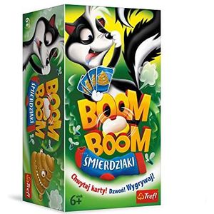 Trefl, Boom Boom Boom, Dood, dynamisch familiespel, plezier voor het hele gezin, kaartspel met bel, familiespel, kinderen vanaf 6 jaar