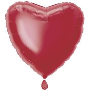 Effen rood hart folie ballon (45cm) 1 Count - prachtige en romantische liefde viering decoratie
