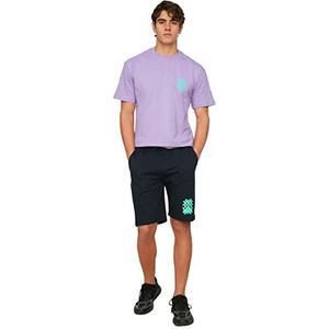 Trendyol Heren Navy Blue Male Regular Fit Shorts & Bermuda Casual Shorts, M