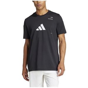 adidas Heren AEROREADY Padel Category Graphic Tee, black, M