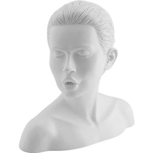 In Fascenatio hoofdtelefoonstandaard, optimale opslag van grotere over-/on-ear hoofdtelefoons, gaming headsets, handgemaakt, wit