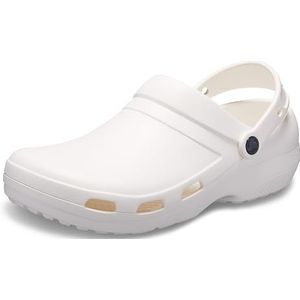 Crocs Specialist II Vent Clog voor heren en dames, werkschoenen, Wit, 16 Women/14 Men