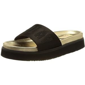 Replay Muddy satijnen pantoffels voor dames, 003 Black, 41 EU