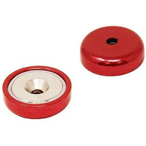Magneet Expert NPA32 (RE)-40 32 mm dia A Type neodymium pot rood (Pack van 40) magneet