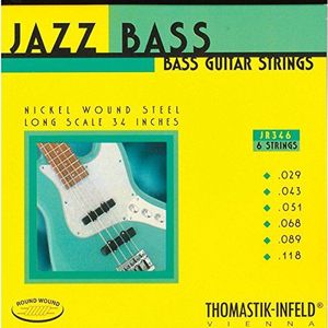 Thomastik snaren voor E-Bass Jazz Bass serie nikkel rond wound Roundcore 6-string rond wond. long scale 34