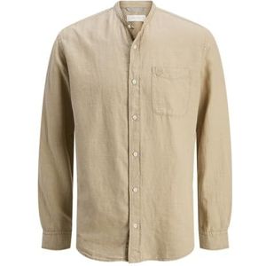 Jprccmaze Summer Band L/S Shirt, Travertine, XL