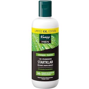 Kneipp MEN XXL douchegel, 3-in-1, startklaar - citroengras en guarana - mannenverzorging met natuurcompetentie - 400 ml