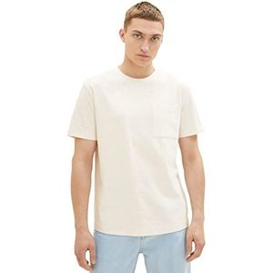 TOM TAILOR Denim 1037203 T-shirt voor heren, 12906-Wool White, M, 12906 - Wool White, M