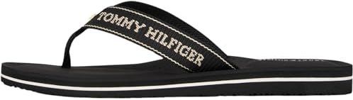 Tommy Hilfiger Vrouwen SPORTY MID WEDGE ZOMER SANDAL FW0FW08856 Flip Flops, zwart (zwart), 3.5, Zwart, 36 EU