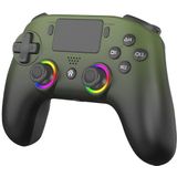 Subsonic – Draadloze PS5-controller met programmeerbare paddles en LED's, trilfunctie en touchpad – PS5-controller in legergroen