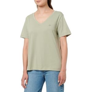 REG Shield SS T-shirt met V-hals, groen, S