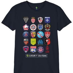 Ligue 1 Uber Eats T-shirt voor jongens, Marine., 6 Jaren