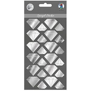 Spiegel sticker, van acrylglas, zelfklevend Diamanten.