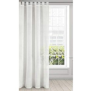 Eurofirany Lucy Gordijn Gordijn Glad Transparant Lussen 140x250 cm doorzichtige hoogwaardige slaapkamer woonkamer Elegant Edel, 100% polyester, crème, 140X250cm