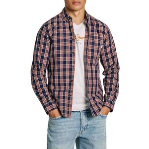 Pepe Jeans - PM308556 - Casual Overhemd - Veelkleurig - Katoen - Lange Mouwen