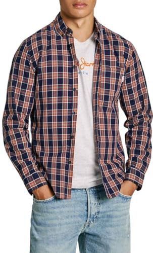 Pepe Jeans - PM308556 - Casual Overhemd - Veelkleurig - Katoen - Lange Mouwen