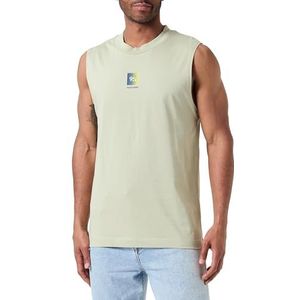 JACK & JONES Heren Jcobeech logo mouwloos T-shirt, desert sage, S