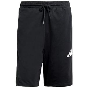 adidas Heren ESSENTIALS THREE STRIPES SINGLE JERSEY SHORT 10IN, black/white, M