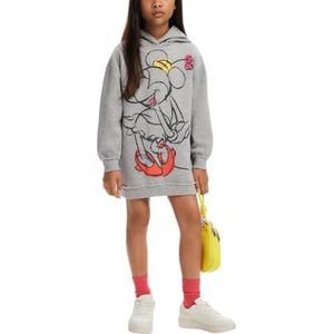 Desigual Knit jurk met lange mouwen voor meisjes, zwart, 12 Jaar