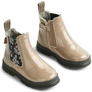 Wheat Unisex kinderschoenen lakleer-Chelsea-laarzen winterlaarzen Chai wol Tex 100% patent leer, waterdichte sneeuwschoen, 0090 Taupe, 27 EU