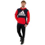 adidas - ESSENTIALS BIG LOGO HOODY - Hoodie - Legend Ink/Better Scarlet - 78% Katoen, 22% Polyester