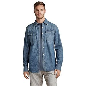 G-STAR RAW Heren 3301 Straight Shirt, Blauw (Faded Cricket Blue D311-D891), XXL, Blauw (Faded Cricket Blue D311-d891), XXL