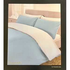 Rapport Percale Omkeerbare Quilt Cover, Polyester-Katoen Eier/Wit, Koning