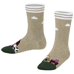 FALKE - Farm Life - Gedessineerd Katoen Sokken - Beige - Kinderen