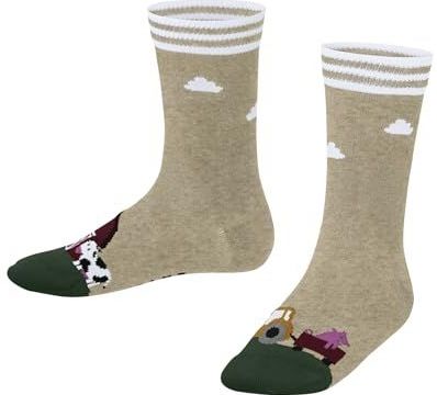 FALKE - Farm Life - Gedessineerd Katoen Sokken - Beige - Kinderen