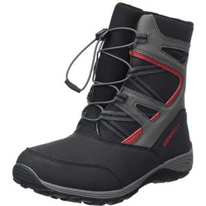 Merrell Outback Snow Boot 2.0 Wtrpf sneeuwlaarzen voor jongens, grijs zwart rood, 43 EU, Grijs zwart rood