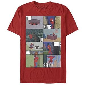 Marvel Spider-Man Classic - King of Hide and Seek Unisex Crew neck T-Shirt Red XL