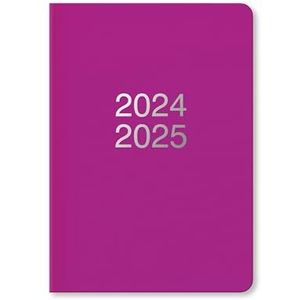 Letts of London Dazzle A5 academische 2024/2025 week om dagboek te bekijken - paars