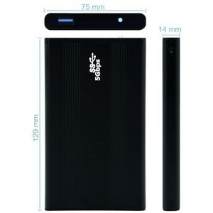 Het TQE-2524B 2,5-inch model is ontworpen voor SATA-schijven tot 9,5 mm en beschikt over USB 3.0 voor snelle overdracht. Het elegante zwarte ontwerp is ideaal voor meer opslagruimte en