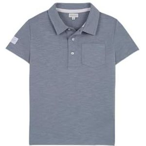 Gocco Poloshirt van gebreide slub korte mouwen met zak hemd voor kinderen, Oud Blauw, 5 Jaren